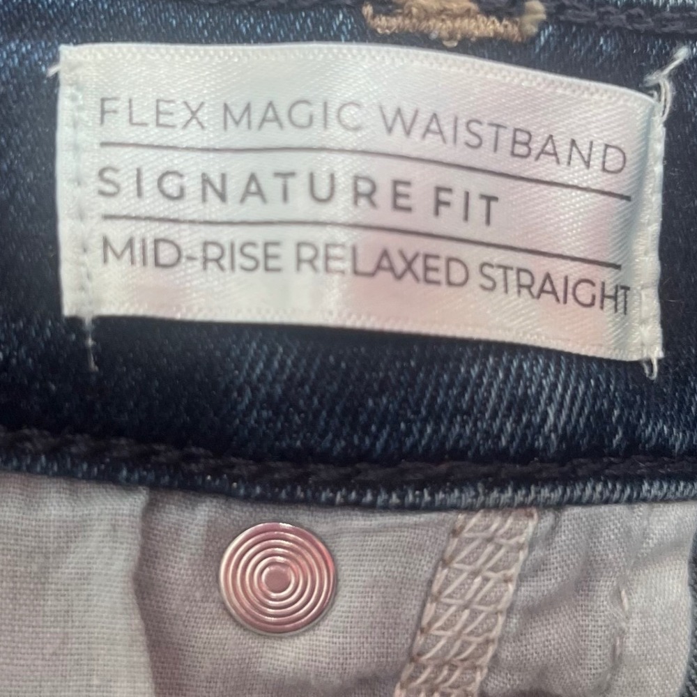 Lane Bryant‎ Straight Leg Jeans Womens 24 Blue Flex Magic Waistband Relaxed Fit - Picture 8 of 10
